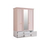 Hanah Home Armario Rosa y Blanco